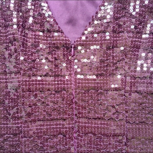SD Collection Plum Sequin Dress - Picture 4 of 8